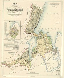 Karta Vänersborg 1856