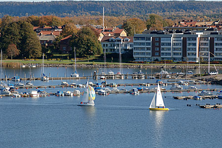 Båtar vid Vänersborgsviken.