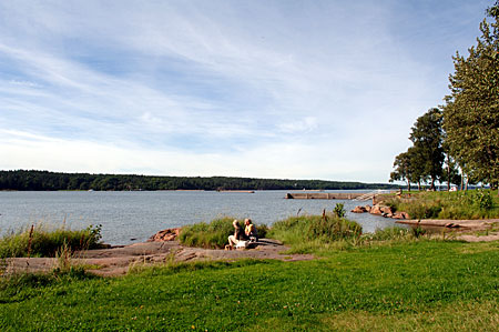 Bad vid Skräcklan i Vänersborg.