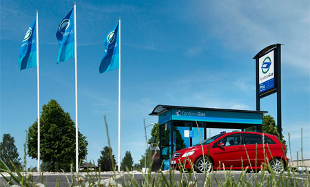 Tankstation för fordonsgas. (Energigas hemsida, foto: Nils-Olof Sjödén)