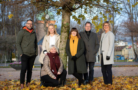 Näringslivsavdelningen - bakre raden från vänster Patrik Jatko, Sandra Björkstrand, Jill Stor, Stefan Leijon, Ingrid Lindqvist och sittande Gun-Britt Reteike.