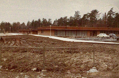 Mariedalsskolan när den var nybyggd 1972