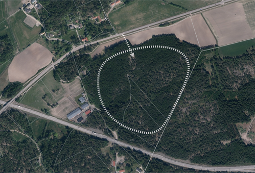 En kartskiss över det aktuella området